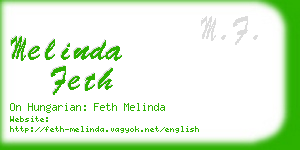 melinda feth business card